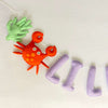 Personalised Under Water Animal Felt Garland