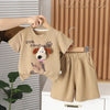 Brown Doggy Paw 2 Pcs Shorts Set