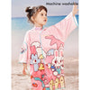 Pink Bunny Lightweight Microfibre Hooded Swim Poncho/ beach coverup towel for Kids - Little Surprise BoxPink Bunny Lightweight Microfibre Hooded Swim Poncho/ beach coverup towel for Kids