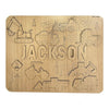Personalised Wooden Name Puzzle | Construction Site