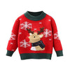 Red Flakes Reindeer Christmas Sweater