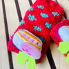 Red Xmas Cake theme Woolen Christmas Socks for Infants (0-12) months - Little Surprise BoxRed Xmas Cake theme Woolen Christmas Socks for Infants (0-12) months