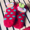 Red Xmas Cake theme Woolen Christmas Socks for Infants (0-12) months - Little Surprise BoxRed Xmas Cake theme Woolen Christmas Socks for Infants (0-12) months