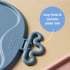 Roll & Go Mealtime Silicone Mat with Spoon | Ocean Blue