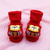 Shimmer Red Lucky Chinese New Year Cat christmas themed Booties/Socks for Christmas Party, 0-12 months - Little Surprise BoxShimmer Red Lucky Chinese New Year Cat christmas themed Booties/Socks for Christmas Party, 0-12 months