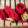 Shimmer Red Lucky Chinese New Year Cat christmas themed Booties/Socks for Christmas Party, 0-12 months - Little Surprise BoxShimmer Red Lucky Chinese New Year Cat christmas themed Booties/Socks for Christmas Party, 0-12 months