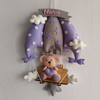 Personalised Name Hanging |Dreamy Lavender Teddy On a Swing