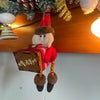 Wooden Legs Santa with a Personalised Gift Tree Ornament - Little Surprise BoxWooden Legs Santa with a Personalised Gift Tree Ornament