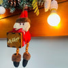 Wooden Legs Santa with a Personalised Gift Tree Ornament - Little Surprise BoxWooden Legs Santa with a Personalised Gift Tree Ornament