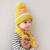 Yellow Ted Winter Cap Beanie & matching Neck Muffler 2pcs Set, 3yrs- 8yrs - Little Surprise BoxYellow Ted Winter Cap Beanie & matching Neck Muffler 2pcs Set, 3yrs- 8yrs