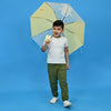 Yellow Translucent Brave Spirit Kelly Jo Teddy print, Rain and All-season Umbrella for Kids & Adults