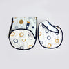 Child Of The Universe | Reversible Bib & Burpy Cloth Set