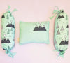 Far Far Away Organic Baby Cotton Pillow & Bolster, Sea Green
