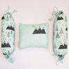 Far Far Away Organic Baby Rai Pillow & Bolster, Sea Green