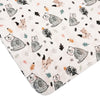 Woodland Friends Baby Cot Fitted Sheet, White