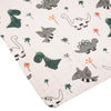 Dino Baby Cot Fitted Sheet, White