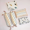 Woodland Friends Cot Bedding Set with Organic Baby Dohar Blanket, Multi-coloured