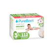 PureBorn Printed Diapers, Master Pack, Size 3 (5.5 - 8kg), 112 Counts