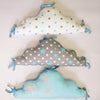 Cloud Baby Half Cot Bumper, Blue+Grey