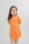 Orange Kurta-Dhoti Set