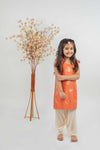 Rust Kurta-Dhoti Set