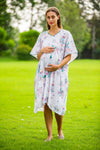 Snow White Maternity & Nursing Kaftan Dress