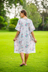 Snow White Maternity & Nursing Kaftan Dress