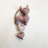 Plush/Huggy/Toy Cat Hanging, Mauve