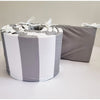 Baby Cot Bumper with Removable Outer Cover, Grey
