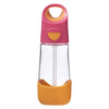 Tritan Straw Drink Bottle | Strawberry Shake Pink Orange