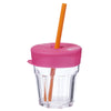 Universal Silicone Lid & Straw Travel Pack | Pink Orange