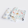 Dino Friend & Doodle Circles - Organic Luxury Swaddles Set