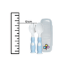 Ergonomic Fork & Spoon Set with Travel Case- Mist Blue