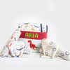 Dino Friend & Doodle Circles | Bedding Essentials Gift Basket