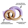 Wood + Silicone Disc & Ring Teether | Kitty