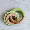 Wood + Silicone Disc & Ring Teether | Lion