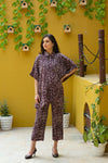 Luxe Noir Jungle Print Maternity & Nursing Lounge Coord Set