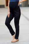 Versatile Black Over Bump Stretchable Maternity Leggings