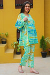 Luxe Aqua Tie & Dye Maternity & Nursing Lounge Coord Set