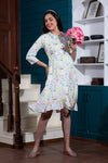 Chic Floral Maternity & Nursing Dress
