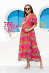 Vivacious Colorful Maternity Kaftan Dress