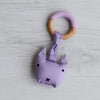 Wood Plush Rattle Teether Toy | Kitty