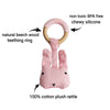 Wood Plush Rattle Teether Toy | Rabbit