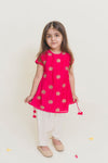 Fuschia Pink Sheep Kurta With Dhoti