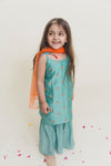 Festive Chanderi Kurta And Sharara Set