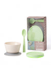 First Bite Suction Bowl With Spoon Feeding Set  Vanilla/Lime