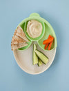 Healthy Meal Suction Plate with Dividers Set Vanilla/Key Lime
