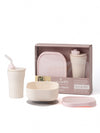 Sip & Snack- Suction Bowl with Sippy Cup Feeding Set  Vanilla/Cotton Candy