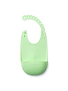 Roll and Lock Silicone Bib Lime
