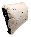 Nap: Nursing Arm Pillow -Beige Swans & Black - White Stars